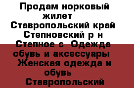 Продам норковый жилет . - Ставропольский край, Степновский р-н, Степное с. Одежда, обувь и аксессуары » Женская одежда и обувь   . Ставропольский край